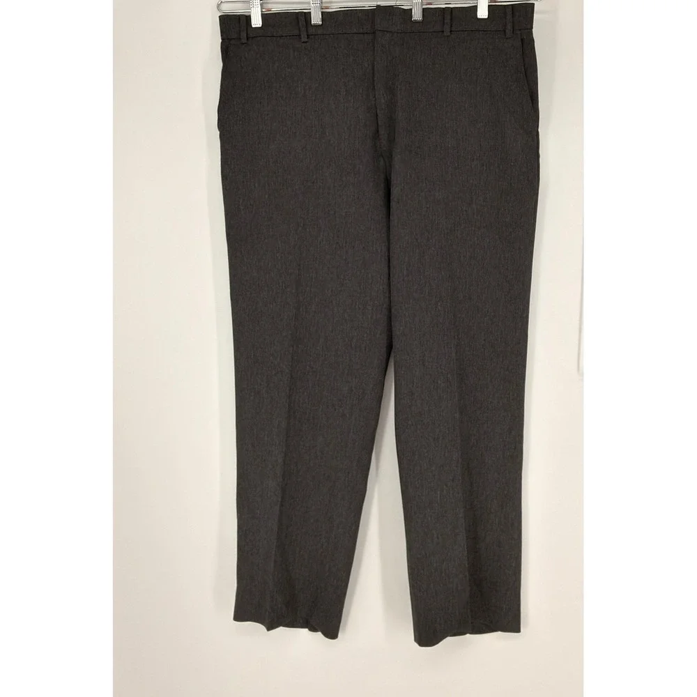 Levis Action Slacks Mens 42x32 Charcoal Gray Vintage Dress Pants Work 80s Office